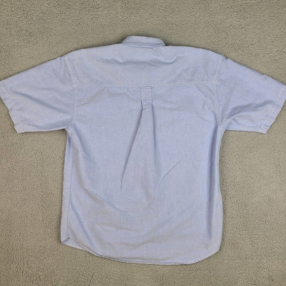 Lee Shirt Mens Large Blue Casual Collection TM Ranch‎ Cotton Button Embroidered - Picture 5 of 10